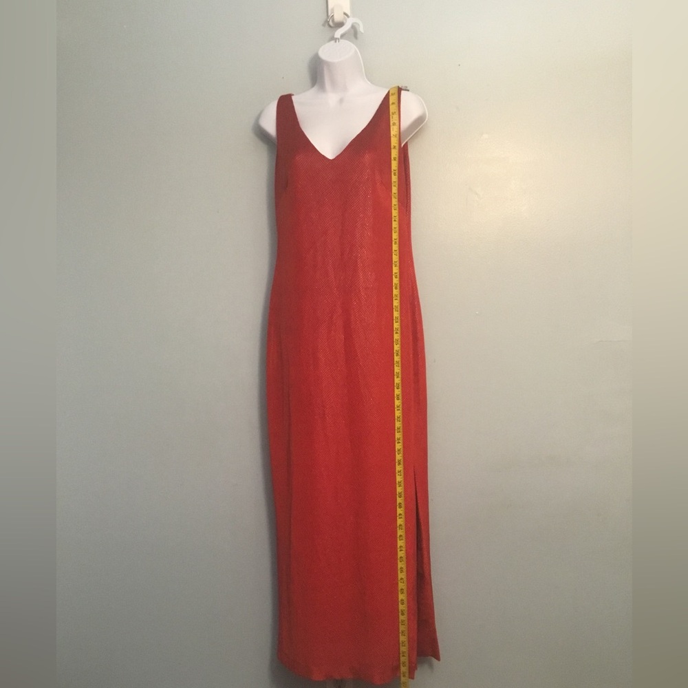 Trio New York One-Shoulder Red Plunge Evening Dress